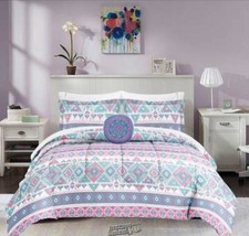 Deco Theory-8-pc. Bed-in-a-Bag Set Mosaic Queen 76" X 86" Polyester Microfiber - £59.51 GBP