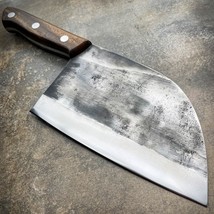 Butcher Knife Handmade Full Tang Carbon Steel Cleaver Forged Kitchen Chef Knife image 2