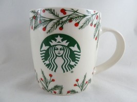 Starbucks Christmas Holiday Holly  Coffee Mug 12 oz with siren nestle Chocolate - £13.82 GBP