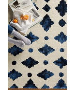 Hand made rugs White blue color rug hand-tufted rug for bedroom living r... - $229.08+