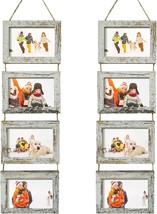 4x6 Wall Hanging Picture Frames Collage with 8 Opening Distressed White Frames 2 - $56.94