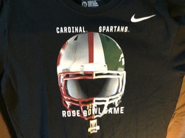 Nike Rose Bowl Game Black T-Shirt 2014 XL Spartans/Cardinals College Foo... - $34.65