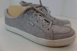 Keds Sneakers Lace Up Light Gray Chambray Sz 9 # WF65938 Casual Comfort Shoe - £19.41 GBP