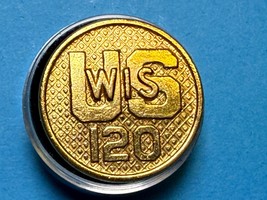 CIRCA 1926-1937, U.S. WISCONSIN, 120th REGIMENT, COLLAR DISK TYPE II, EN... - $21.02 CAD