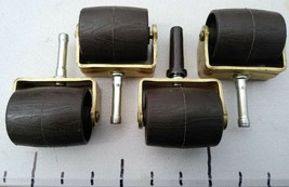 9GG19 Set Of 4 Bedframe Rollers: 2-1/8&quot; Wide, 1-7/8&quot; Diameter, 2-1/4&quot; Lift, 3/8&quot; - £8.88 GBP