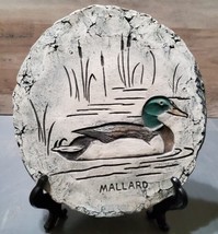 Stan Langtwait Shapes Of Clay Round Wall Plaque Mallard Wading Duck 7x6.5 - £22.15 GBP