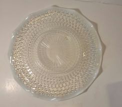 2 Moonstone Hobnail Fluted Glass Serving Plates 10.5" Wide image 3