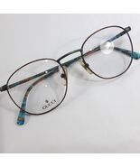 Gucci GG 1241 FB9 eyeglasses frame 50-20-140 blue brown round women&#39;s gl... - $2,681.45 MXN