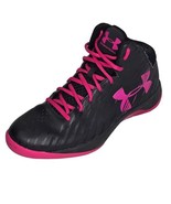 Under Armour Jet Basketball Shoes Women 9.5 Black Pink Athletic 1259035-064 - £21.04 GBP