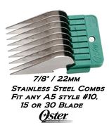 OSTER STAINLESS STEEL ATTACHMENT GUIDE 7/8&quot;COMB*Fit A5 Andis AGC,Wahl KM... - $8.99