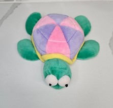 Vintage Russ Berrie Speedy Turtle Baby Rattle Plush Stuffed Animal Lovey Toy 8&quot; - £23.27 GBP