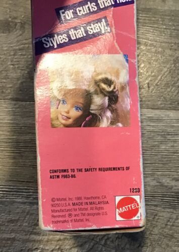 Vtg 1988 Barbie Style Magic 1283 Made In Malaysia WondraCurl Hair Ponytail Holds Item image 4