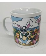 EASTER Coffee Tea Mug Cup Bunny Rabbit Beach Spring Egg Basket - $8.89