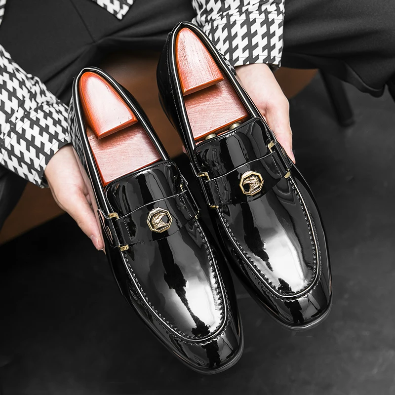  Black  for Men Round Toe Slip-On Spring Autumn Business Handmade Men Dress Shoe - £159.83 GBP