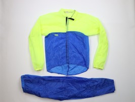 Vtg 90s Trek Bicycles Mens Small Spell Out Cycling Rain Suit Jacket Pants USA - £70.36 GBP
