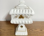 Westmoreland Milk Glass Wedding Cake Box Pedestal Covered Candy Dish  Gr... - £11.55 GBP