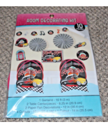 ROCK AND ROLL 1950s ROOM DECORATING KIT 1960s party supplies 10pcs car r... - £8.20 GBP