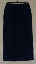 New Womens Koret Navy Blue Pull On Capri / Cropped Pant W/ Pockets Size 12 - £19.82 GBP