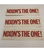 3 President  Richard Nixon Campaign Bumper Sticker  Nixons The One Wa State - $12.00