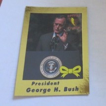 Vintage Operation Desert Shield Yellow Ribbon Gold Foil George H Bush trade Card - £7.43 GBP