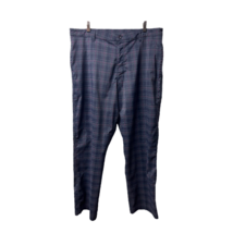 C9 By Champion Mens Casual Pants Blue Grid Check Pockets Flat Front 38x32 - £18.97 GBP