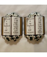 Set Of 2 Life Symbols 23Rd Psalms Design Hand Painted Wall Decor: The Lo... - $37.98