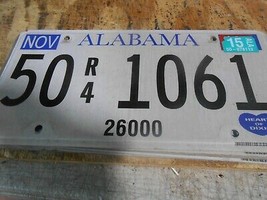 Collectible License Plate Tag.....  .ALABAMA  Heart of Dixie 50 R/4 1061 - $10.48