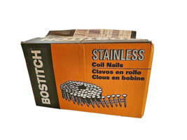 Bostich Stainless Coil Nails 2-1/2&quot;x.90&quot; DISTRESSED PACKAGING1800 ct. - $13.55