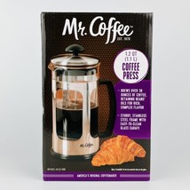 Mr. Coffee 1.2 QT Coffee Press French Press, Stainless Steel W/ Scoop Brand New - £15.20 GBP