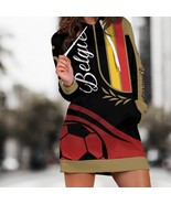 Belgium Soccer 2023 FIFA Women&#39;s World Cup Hoodie Dress   - $68.37 CAD