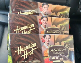 4 PACK HAWAIIAN HOST ALOHAMACS DARK CHOCOLATE COVERED MACADAMIA NUTS - £55.52 GBP