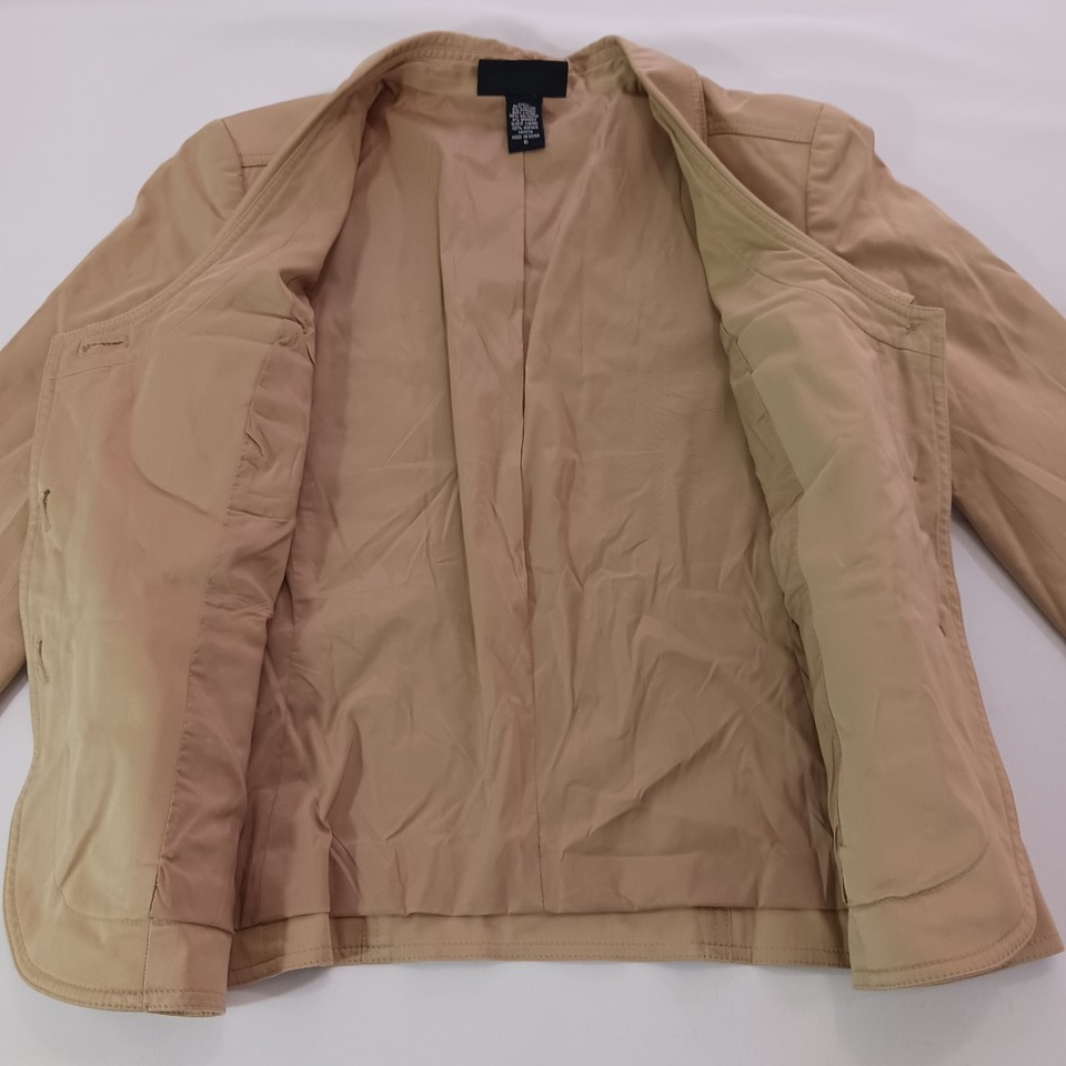 Body By Victoria Women’s Tan/Beige Cotton Blend Button Jacket Coat Size 6 Item image 12