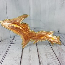 Vintage Artist Abstract Art Blow Torch Cut Copper UP Michigan State Metal 12&quot; - £29.91 GBP