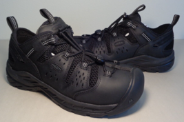 Keen Size 9 M Atlanta Cool Ii Black Leather New Women&#39;s Steel Toe Work Shoes - £154.97 GBP