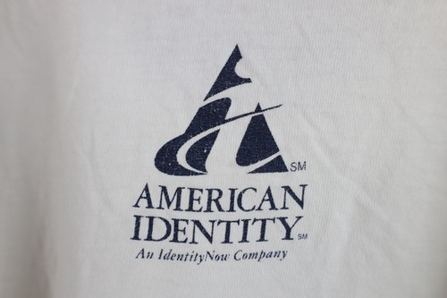 Vintage 90s Streetwear Mens Large Distressed USA Flag Box Logo T-Shirt White Item image 9