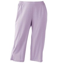 Cathy Daniels Misses Solid Pull-On Purple Ankle Pant Capris Pants M Medium - $29.99