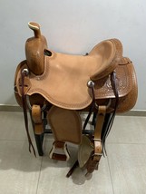 Western Natural Leather Strip Down Roper Ranch Horse Saddle Size (13" To 16") - $385.00+