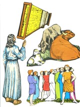 Flannel Board Bible Story Figures Lot Vintage Religious Illustrations CE... - $180.51 MXN