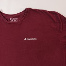 Columbia Men's Burgundy Cotton Long Sleeve Crewneck Graphic T-Shirt Size 2XL image 5