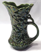 Vintage MCCOY #641-USA Art Pottery Pitcher Vase With Embossed Grapes &amp; L... - €11,38 EUR