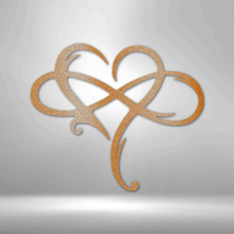 Infinity and Heart Steel Sign Laser Cut Powder Coated Home &amp; Office Metal Wall  - £40.87 GBP+