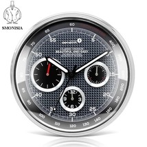 33 CM Wrist watch Design Silent Quartz Needle Luxury Wall Clock - £77.44 GBP