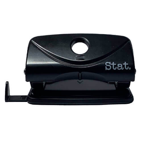 Stat 2 Hole Puncher Small 10 Sheets (Black) - Plastic - $30.55