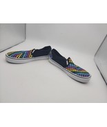 Vans Off the Wall Multicolor Rainbow Check Slip On Tennis Shoes - $30.08 CAD