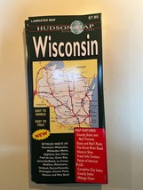 Hudson Map Wisconsin State Laminated Fold Map - $29.70