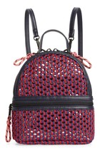 NEW Steve Madden Btanya Red Blue Mesh Clear Mini Convertible Backpack MSRP - $39.98