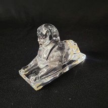 Baccarat France Crystal Sphinx Figurine Paperweight Press Cat Statue No Chips - £175.19 GBP