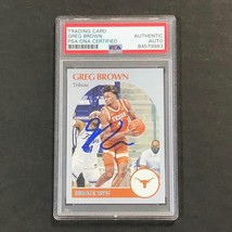 2021 Chronicles NBA Hoops #64 Greg Brown Signed AUTO PSA Slabbed Texas - £63.92 GBP