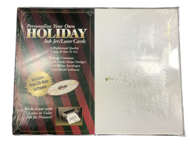 Vtg Personalize Your Own Holiday Ink Jet Laser Cards Seasons Greetings C... - £16.59 GBP