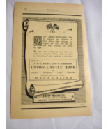 1960 Two Page Africa Ad Union-Castle Line &amp; Khan Stores, Zanzibar - $12.32 CAD